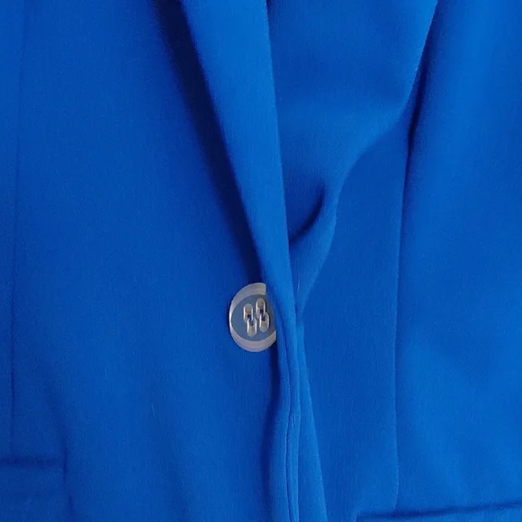 New York & Company Cobalt Blue Single-Button Blazer - Picture 2 of 5